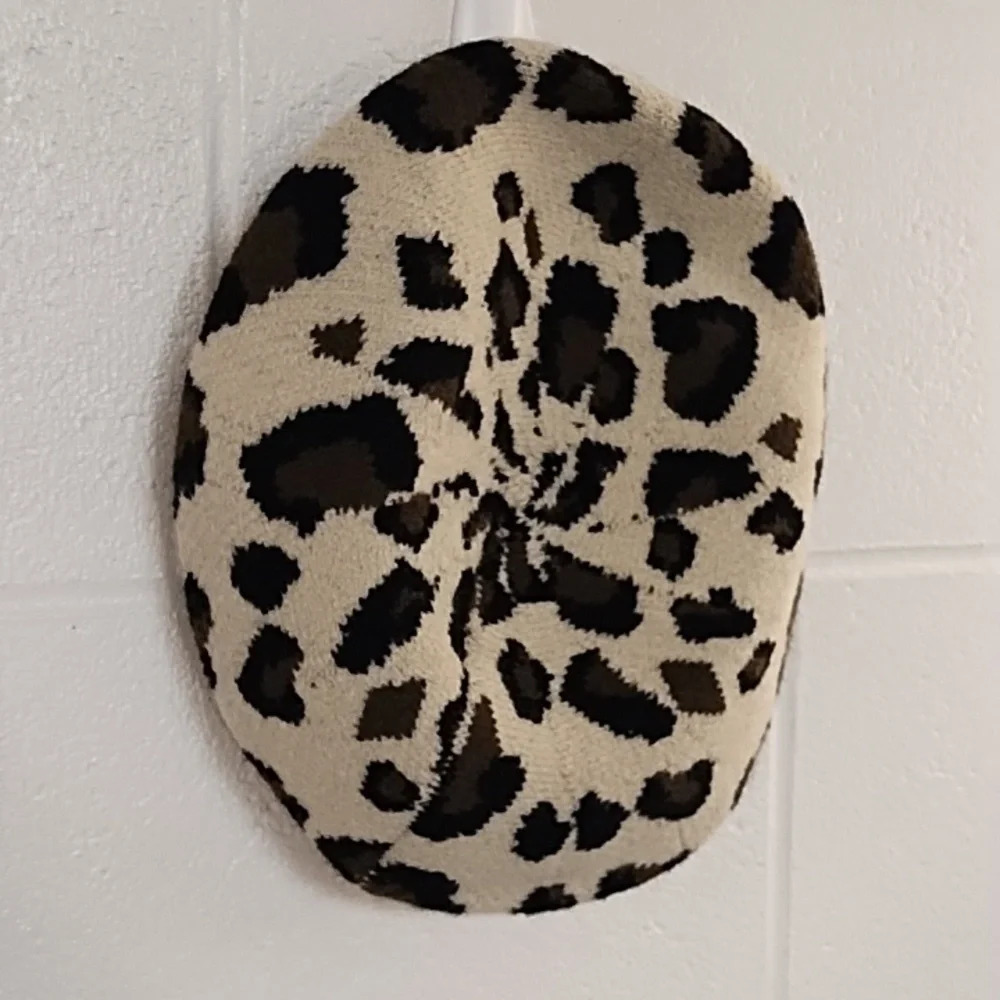 Leopard Print Beret Hat Soft & Stretchy OSFA